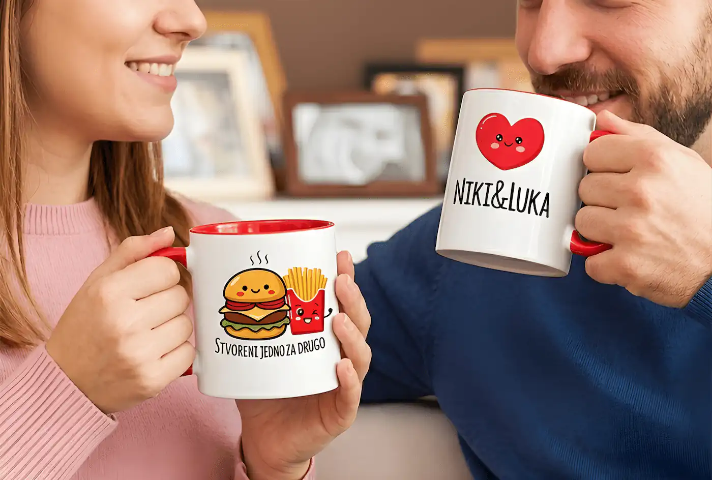 Šalica sa slikom i tesstom stvoreni jedno za drugo