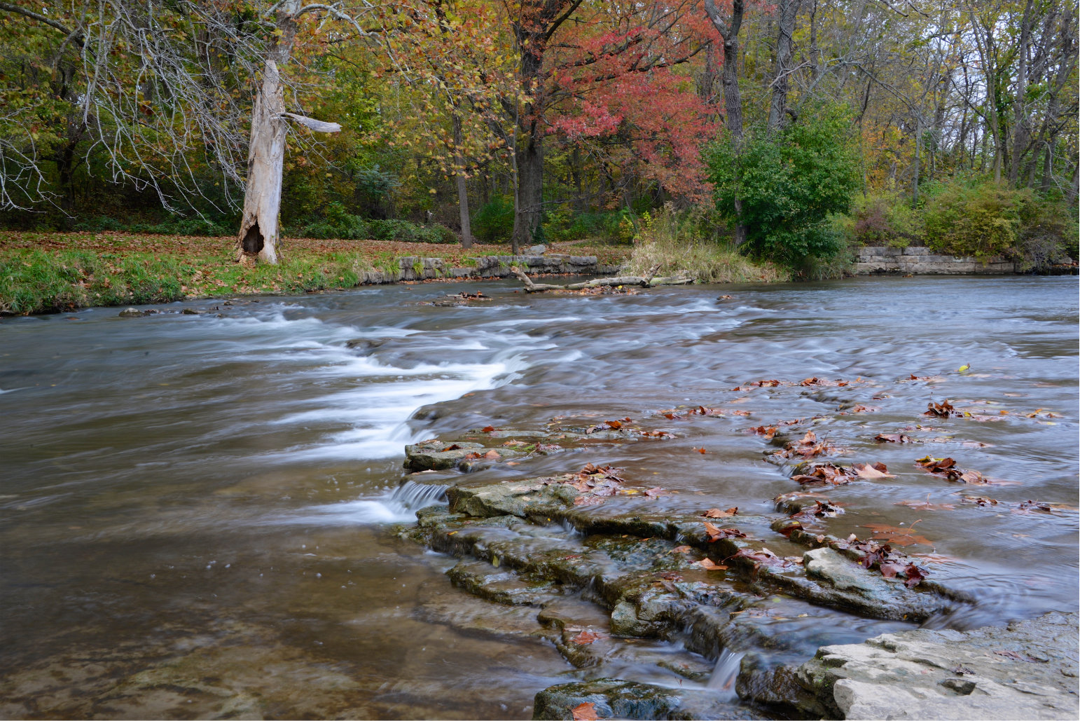Falls Park and Fall Creek in Pendleton, Indiana
