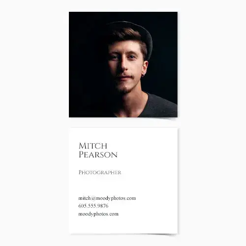2.5x2.5 square personalized calling card business cards 