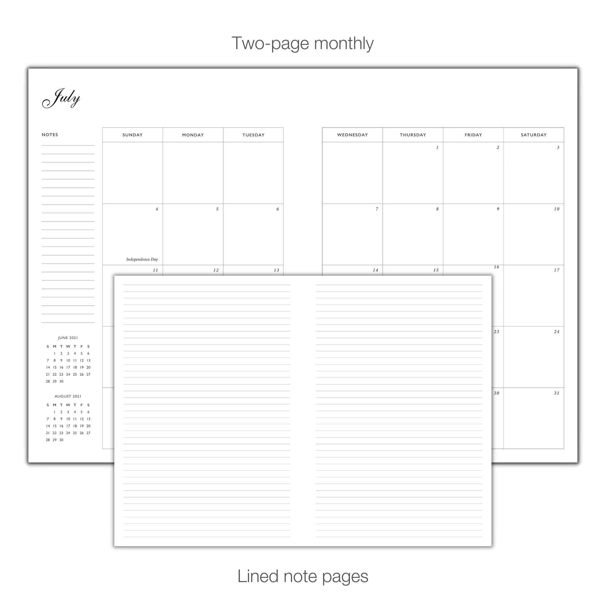 Two page montly