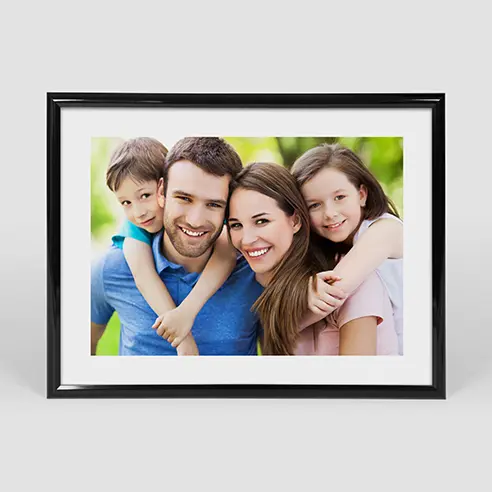 Horizontal single image poster in black frame 24x18