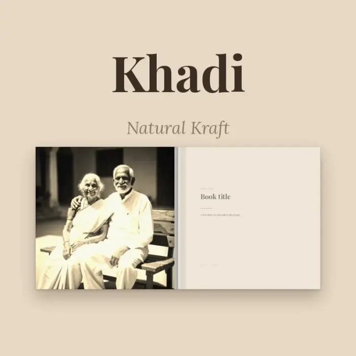 Khadi photo book in natural kraft by Nostalo