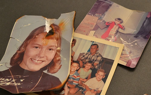 Faded photo with color professionally restored to archival quality print in Grand Rapids MI