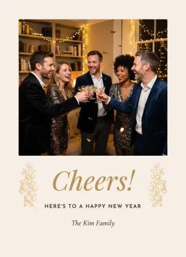 Champagne Toast holiday card