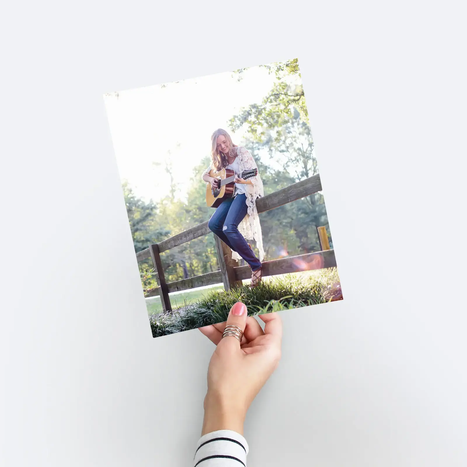 Your photo printed on heavy cardstock paper