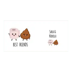 Zabavna šalica s imenima i otkačenim motivom za najbolje prijatelje.