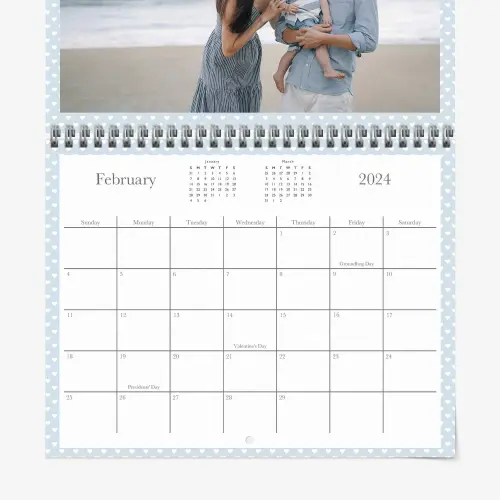 Pattern photo wall calendar