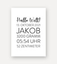 A2 Letterblock Geburtsposter