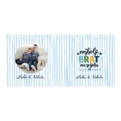 Šalica za najboljeg brata s fotografijom i imenima.