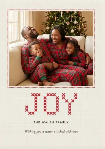 Cross-Stitch Joy holiday card
