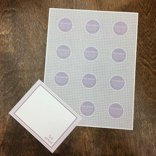 Sorority calling cards or stickers