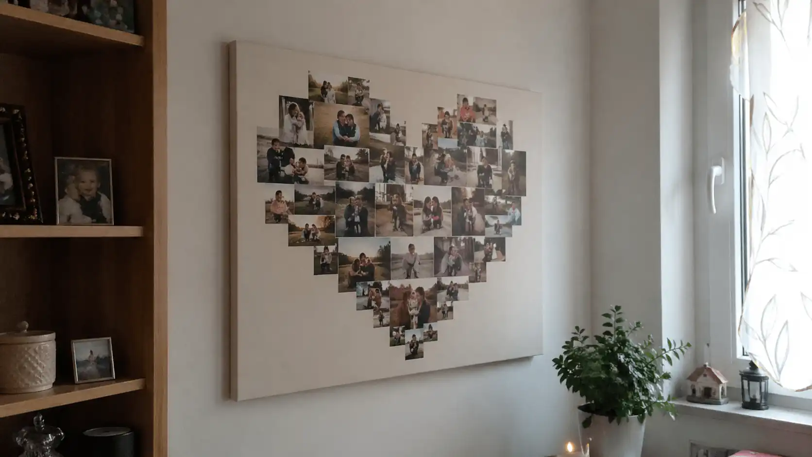 srce kolaž na platnu - stvarni dom kupca