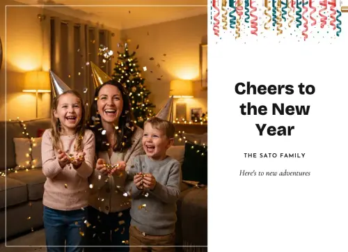 New Year Cheer holiday card