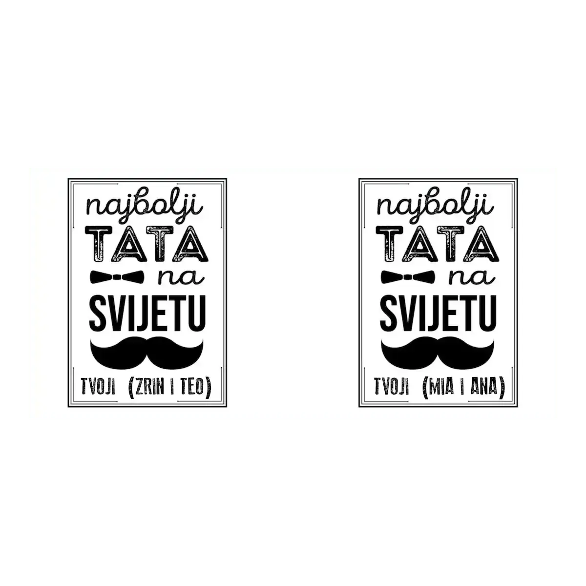 Klasična šalica za najboljeg tatu na svijetu – jednostavna, elegantna i od srca.