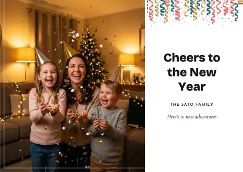 New Year Cheer holiday card