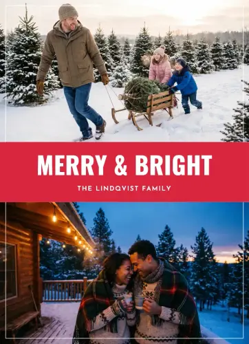 Bright Split holiday card