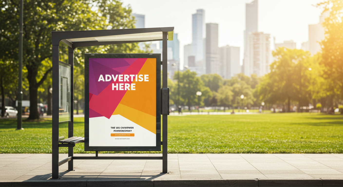 offline adertising bus stop