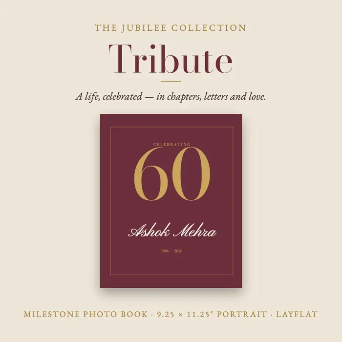 Tribute Wine photo book from The Jubilee Collection, classic navy & gold