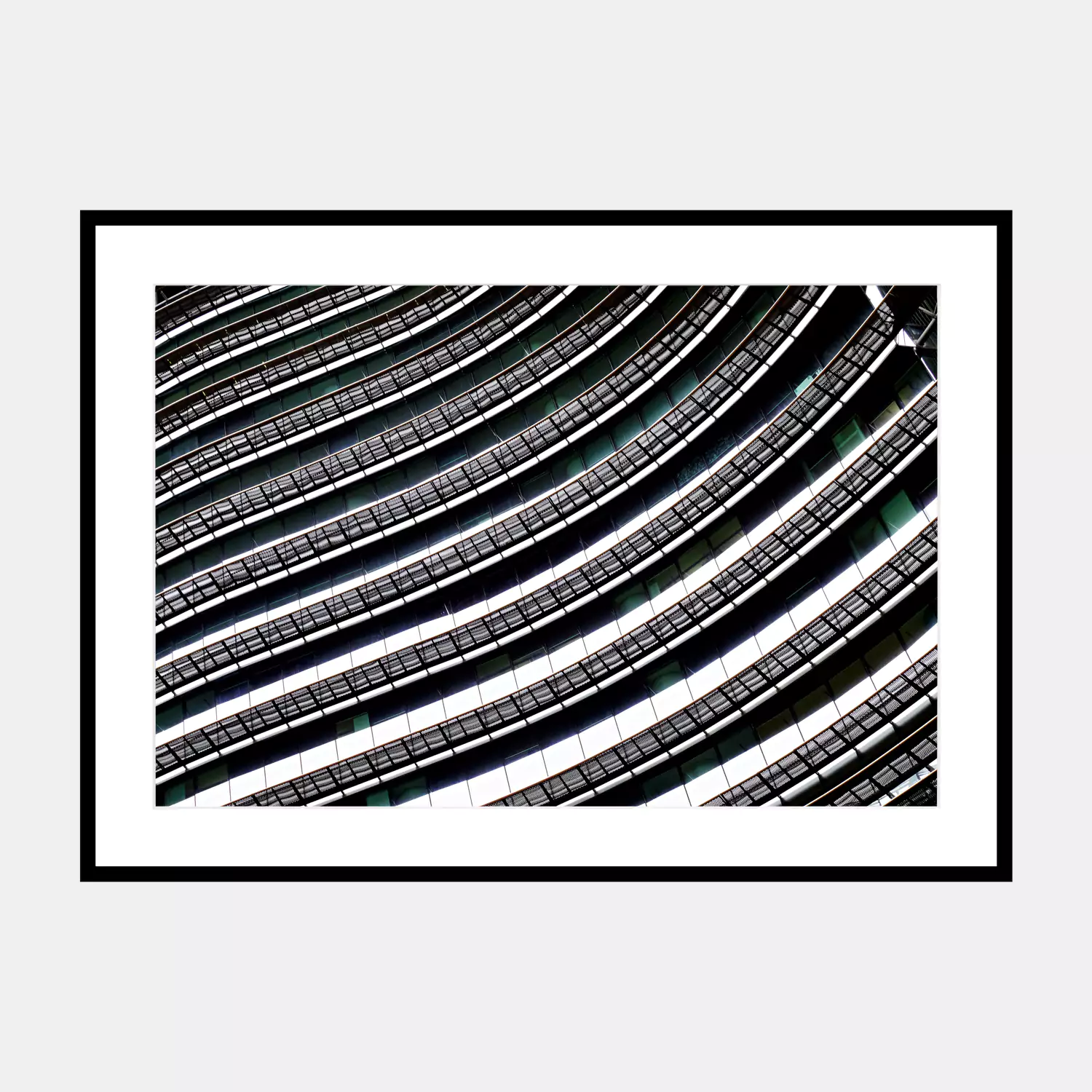 photo sous cadre en aluminium noir avec marie-louise taille 50x70 cm