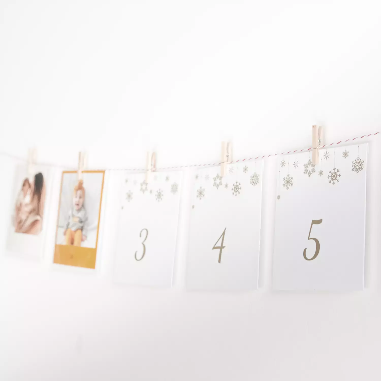 Calendrier de l'avent photo personnalisé avec photos et enveloppes