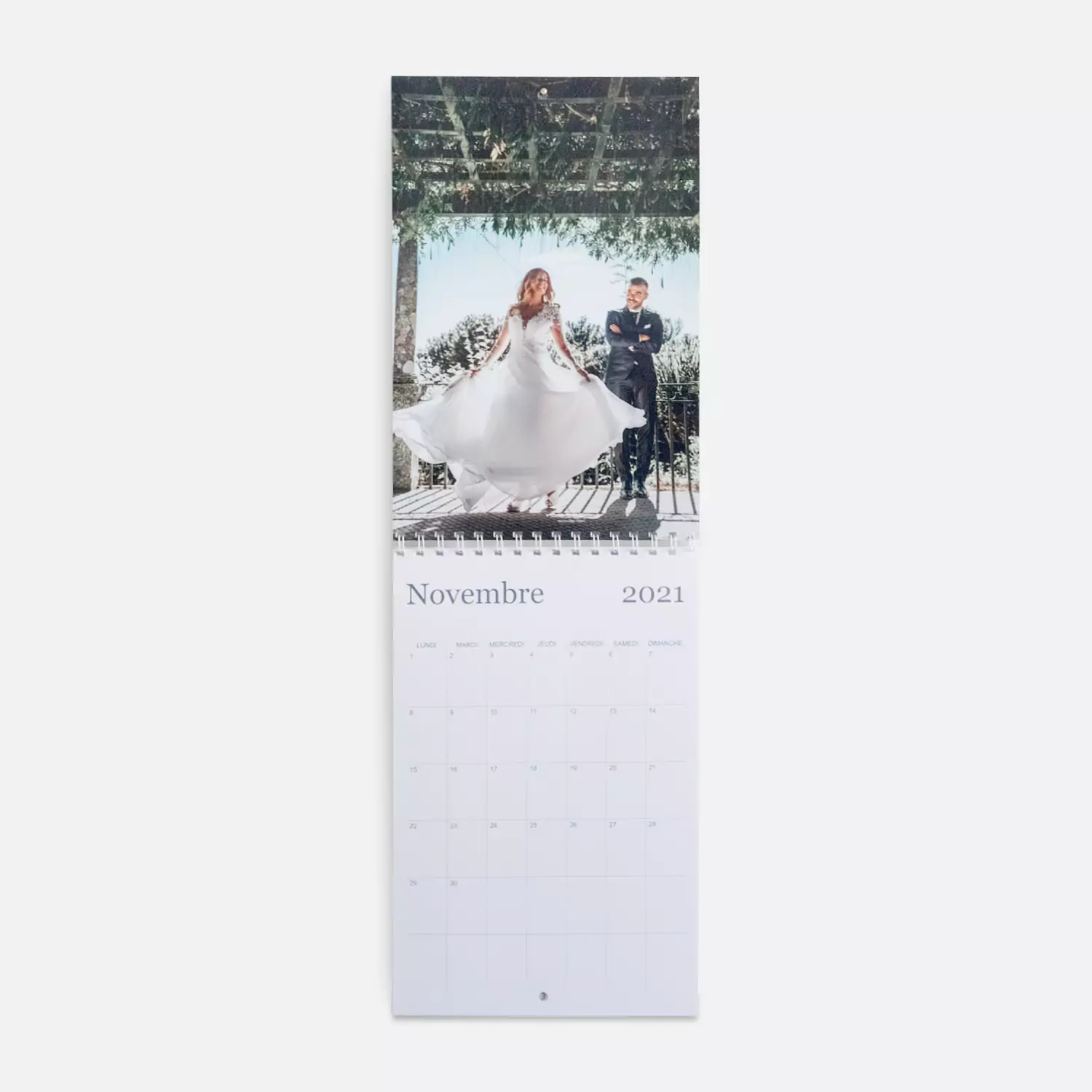 calendrier photo recto verso mural format A4