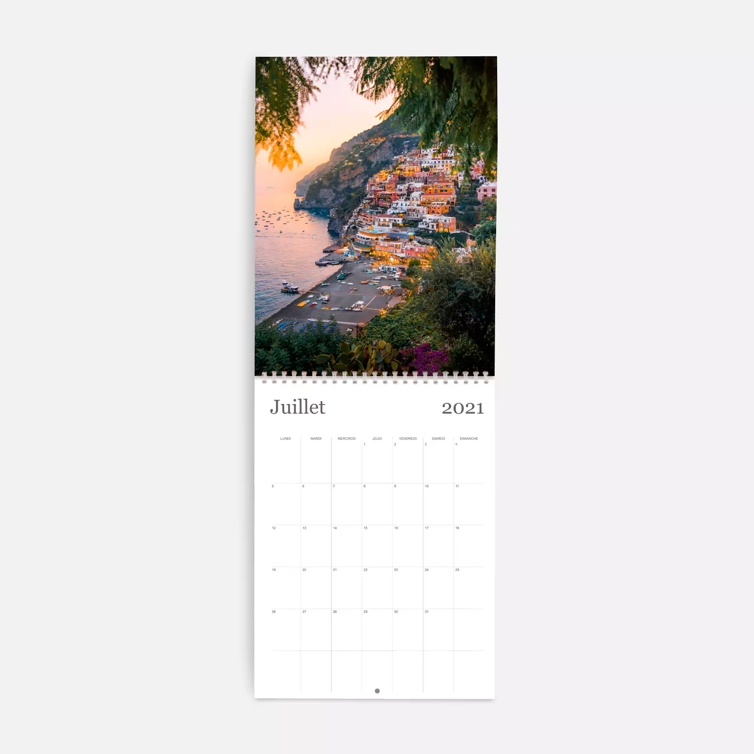 calendrier photo mural grand format taille 30x40 cm