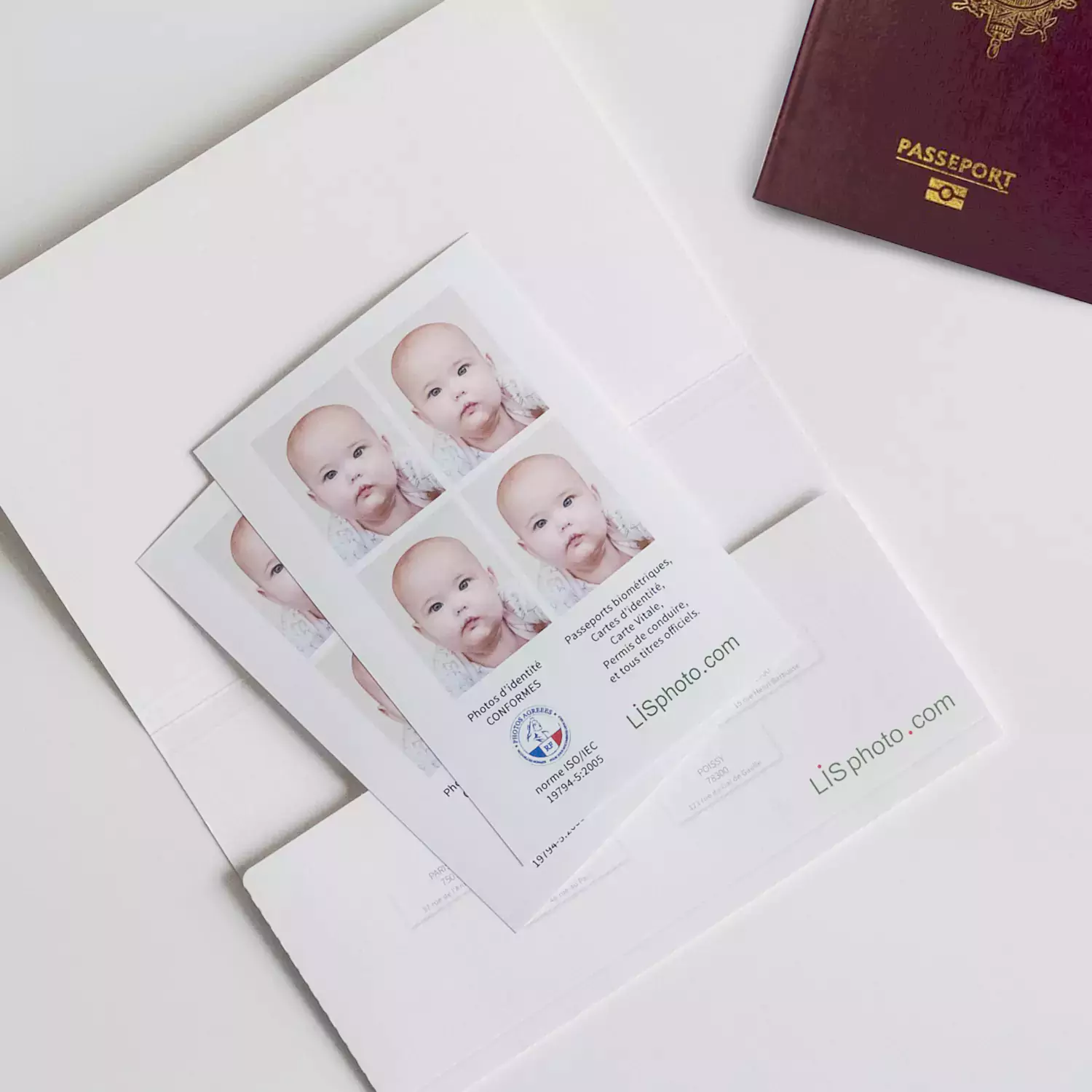 Photo d'identité bébé pour passeport et carte d'identité