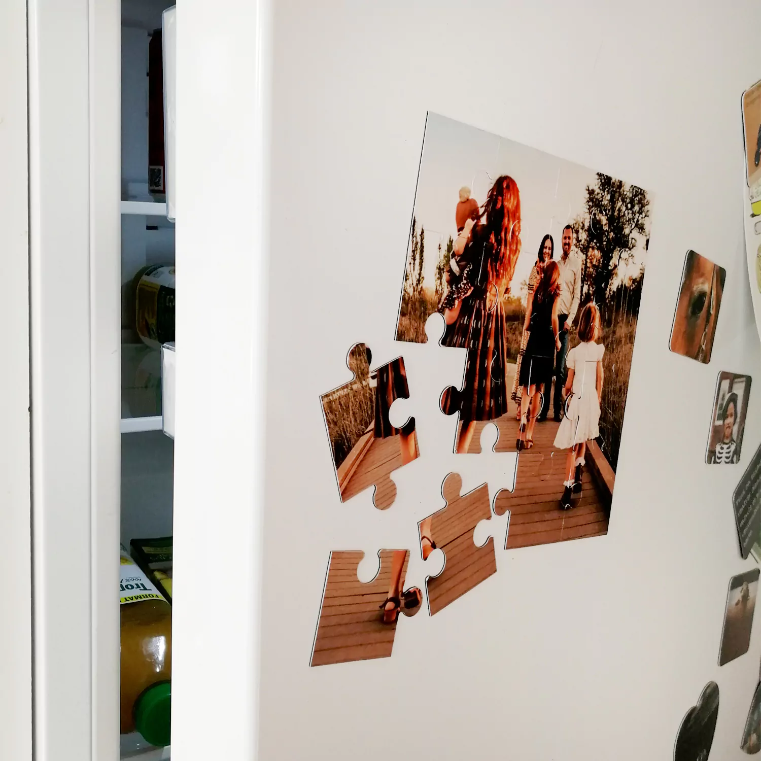 Puzzle magnétique photo personnalisé à mettre sur son frigo