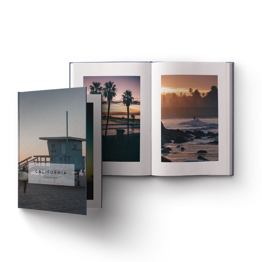 Two photobooks with photos from california