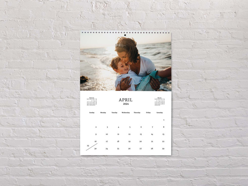 2024 Calendar With Mother Holding Baby Photo