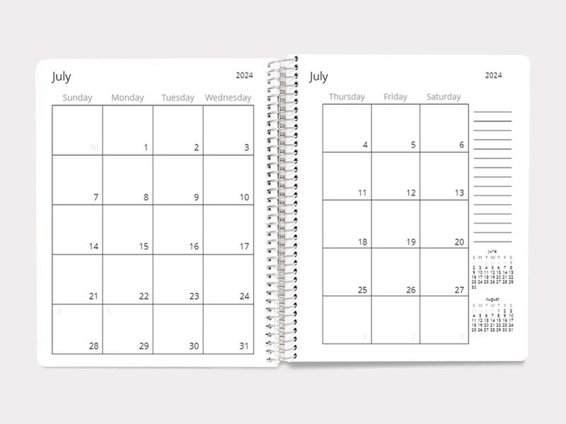 Blue sky monthly planner