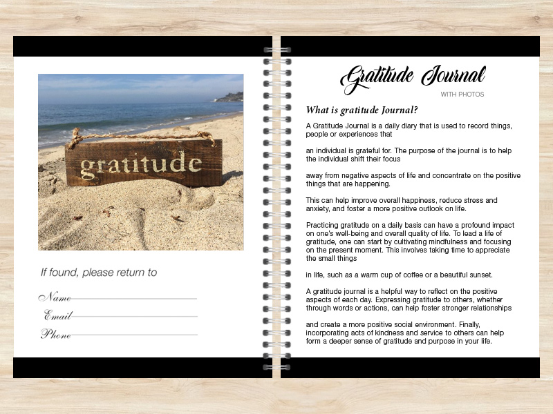 Gratitude Journal Black