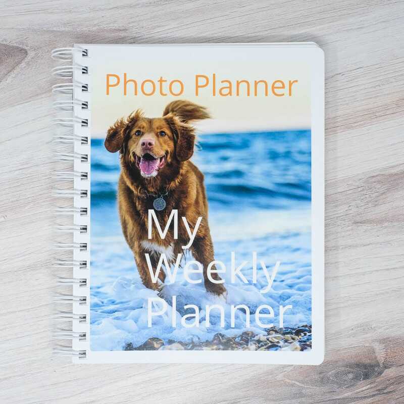 Custom Weekly Planner With Dog Photo Cover