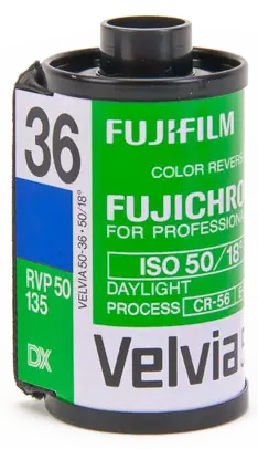 Fujichrome 35mm Velvia RVP ASA 50 – 36 Exposures (Single Roll 