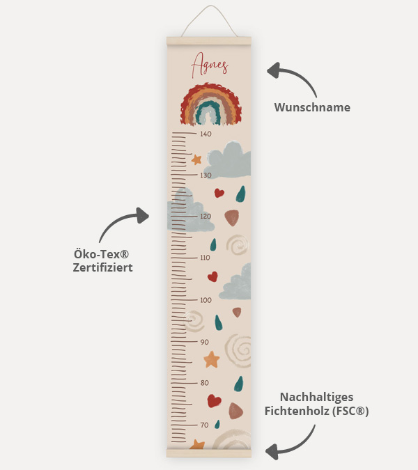 Kindermesslatte Regenbogen