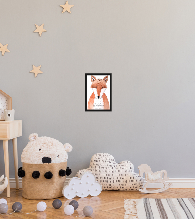 Kinderzimmer mit Fuchs-Poster