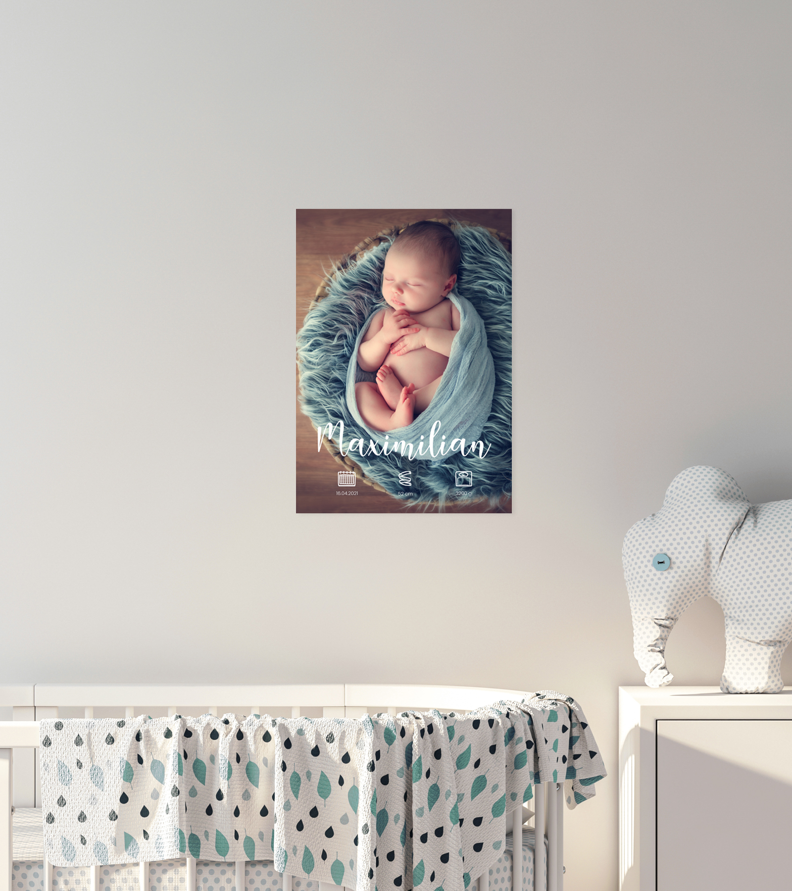 Geburtsposter für das Kinderzimmer