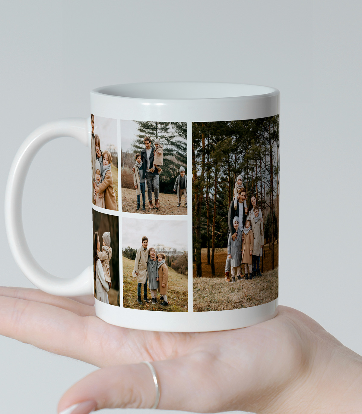 9 photos sur une tasse personnalisée