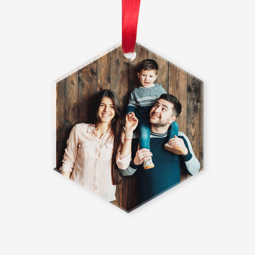 Our clear Acrylic Photo Ornament allows your photo to be viewed from either side!