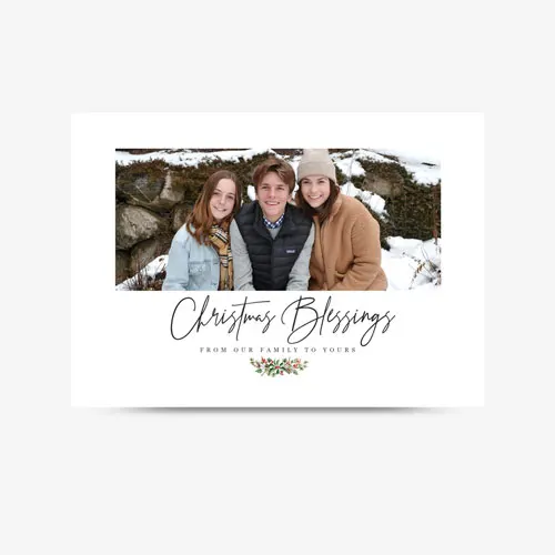 Christmas Blessings | Flat Card