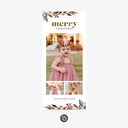 Merry Hollies | Flat Card