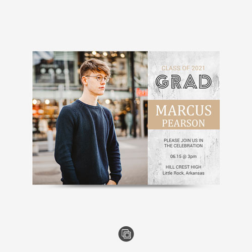 Grad Bar | Flat Card