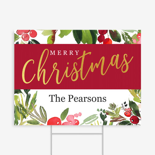 Holly Berries | Yard Sign