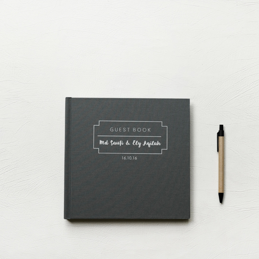 F HARD COVER GUEST BOOK 10x10